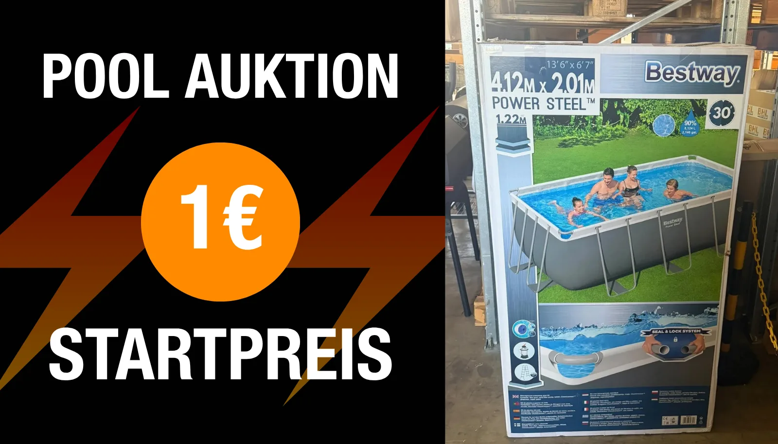 ⚡ BLITZ-EVENT: POOL AB 1 € – NUR 3 STUNDEN BIETEN! ⚡