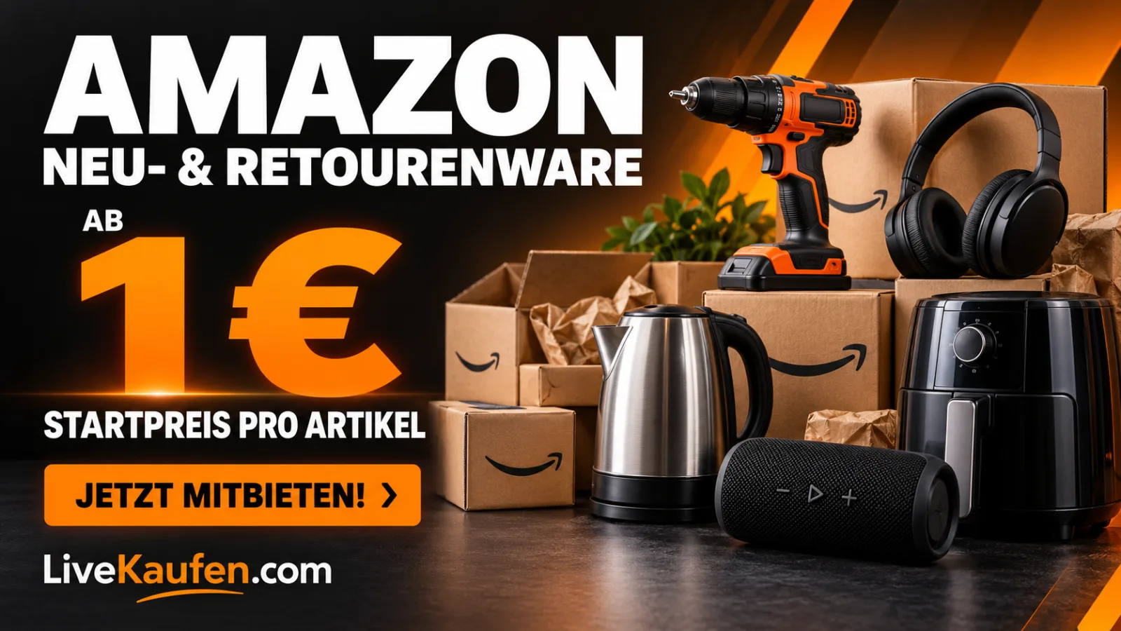 Amazon Neu- & Retourenware – 1 € Startpreis pro Artikel“