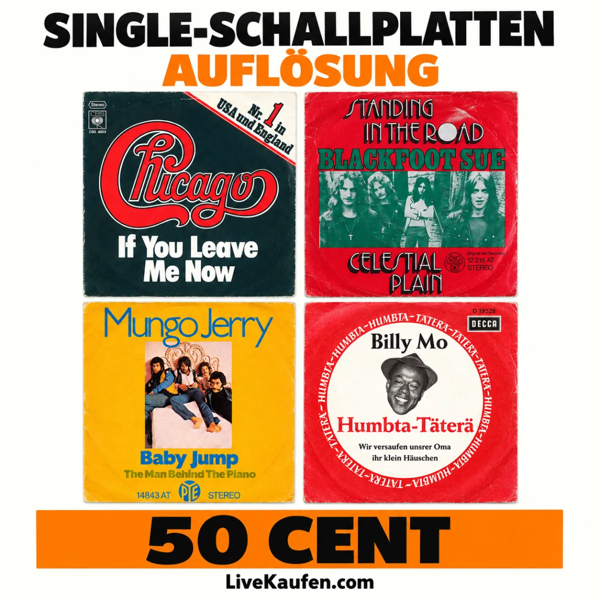 0,50€ Single Schallplatten Auflösung