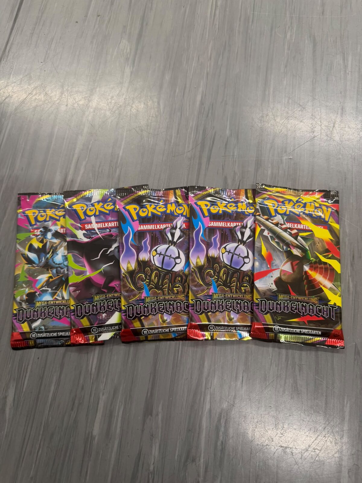 ⚡ 5x Pokémon Booster – Dunkelnacht – Mega-Entwicklung ⚡