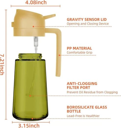 Ölsprühflasche aus Glas 300ml – Bild 4