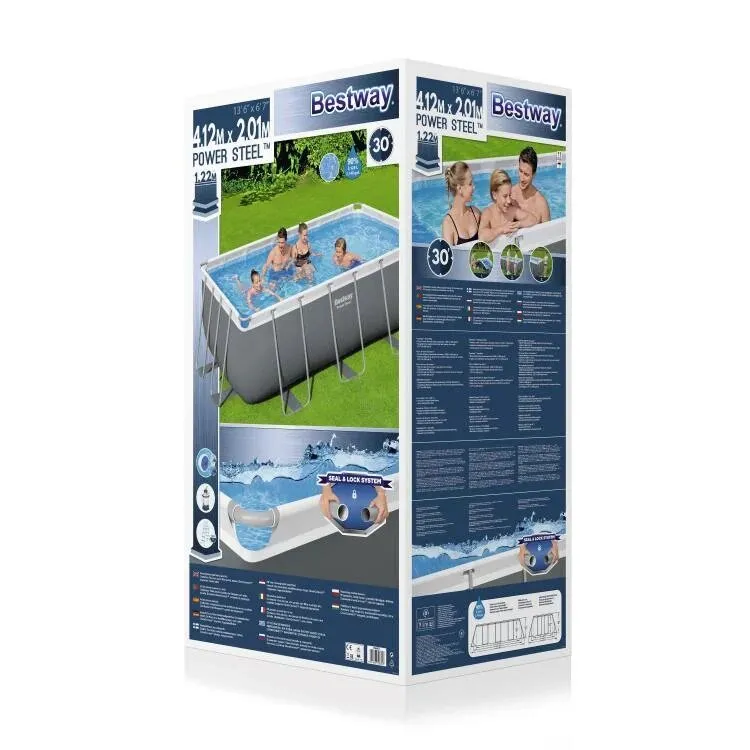 Bestway Power Steel Pool 4,12 x 2,01 x 1,22 m – Blitz-Auktion ab 1 € – Bild 2