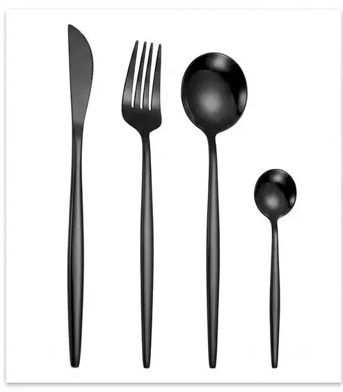 Besteckset 24 Teile - Schwarz