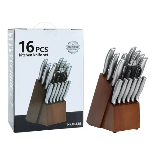 Küchenmesser Set 16-teilig mit Holzblock – Bild 1