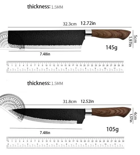 Küchenmesser Set 4 Messer Schäler Küchenschere Holzgriff – Bild 2