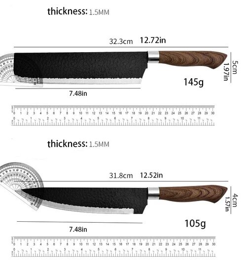 Küchenmesser Set 4 Messer Schäler Küchenschere Holzgriff – Bild 2