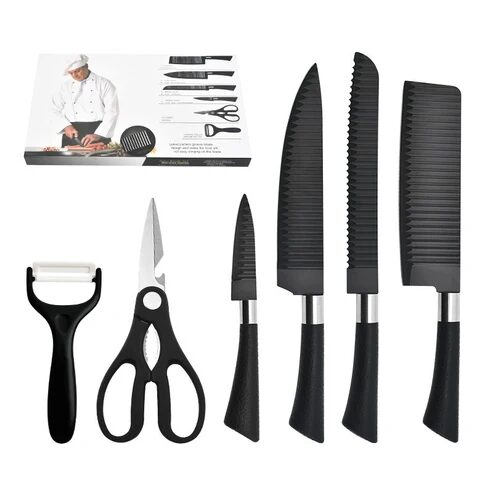 6-Teiliges Messerset schwarz – Bild 2