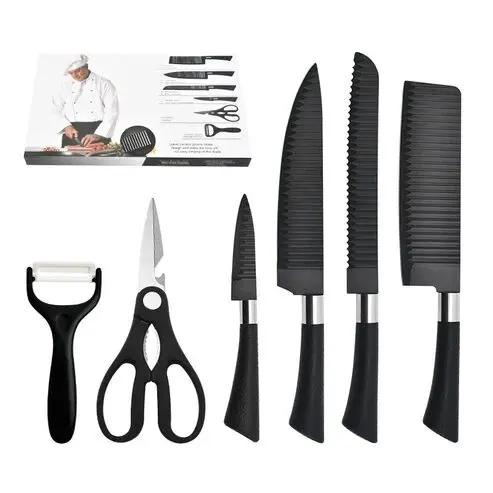 6-Teiliges Messerset schwarz – Bild 2