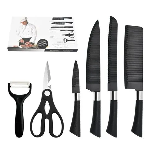 6-Teiliges Messerset schwarz – Bild 2