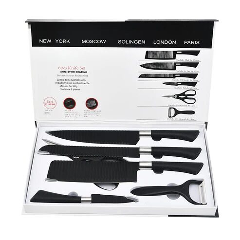 6-Teiliges Messerset schwarz – Bild 4