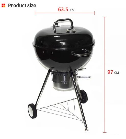 Kugelgrill mit Trolley und Smoker-Funktion – Bild 2