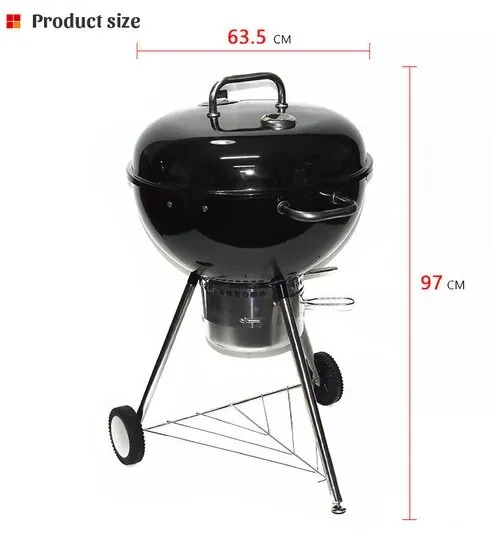 Kugelgrill mit Trolley und Smoker-Funktion – Bild 2