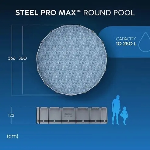 Bestway Pool 3.66m x 1.22 rund – Bild 1