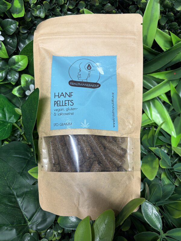 Krautmanufaktur Hanf Pellets vegan glutenfrei 170 Gramm
