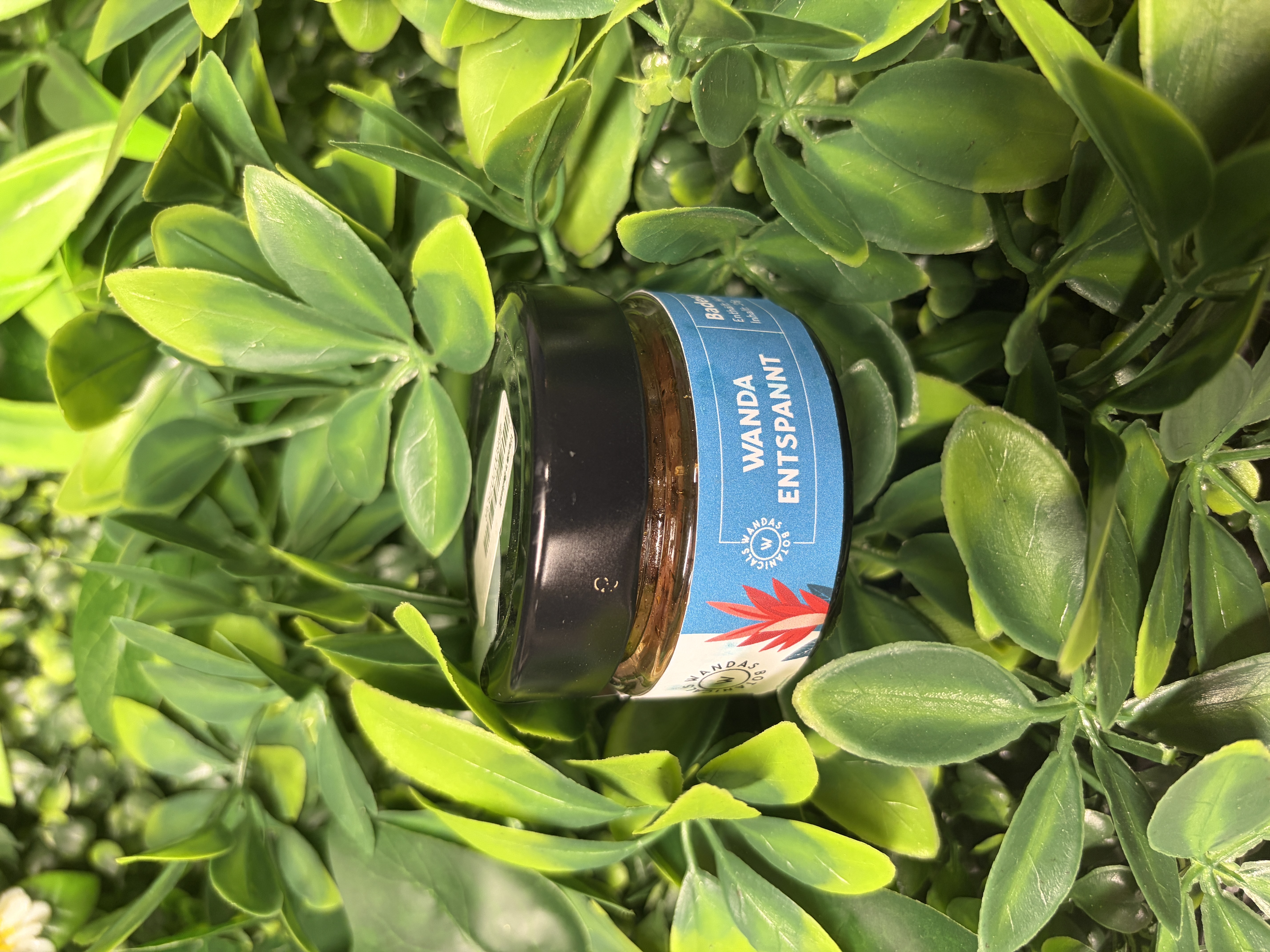 Badesalz mit Hanfblättern und CBD 25 g Glas