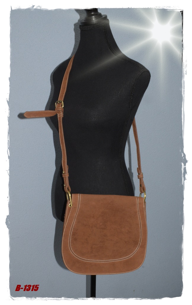 Wildleder-Satteltasche