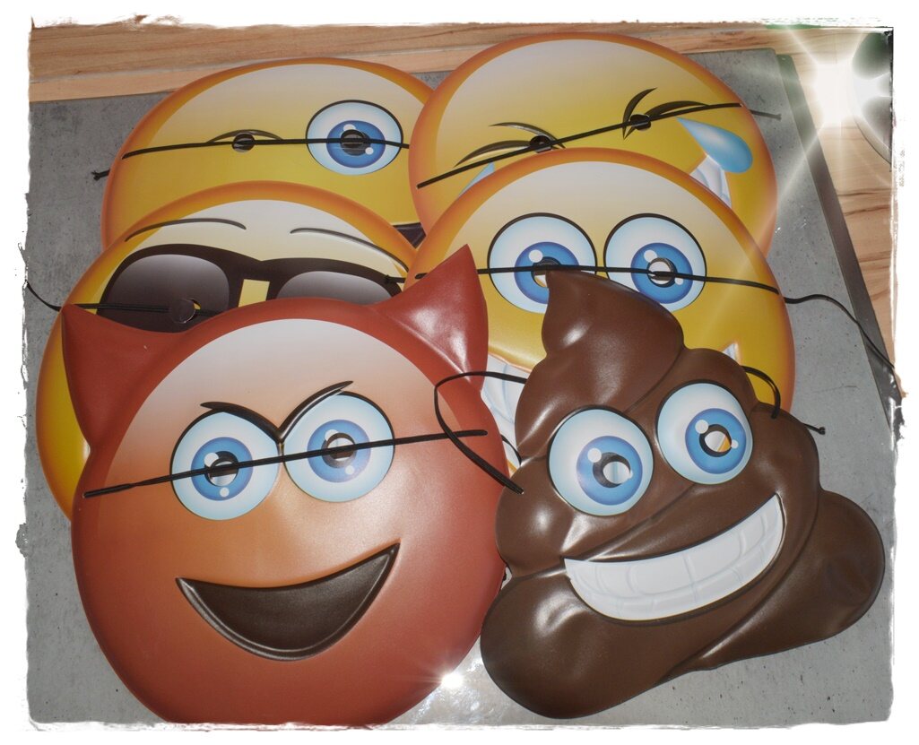 Emoji Masken 6er Set