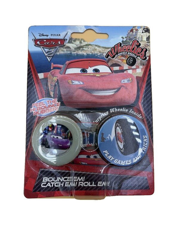Disney Pixar Cars Wheelies Spielzeugreifen 2 Stück Bounce Rubber – Bild 1