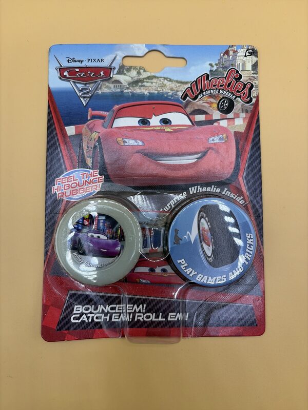 Disney Pixar Cars Wheelies Spielzeugreifen 2 Stück Bounce Rubber – Bild 2