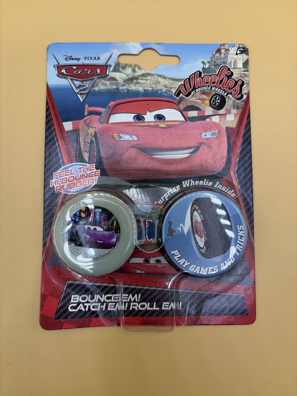 Disney Pixar Cars Wheelies Spielzeugreifen 2 Stück Bounce Rubber – Bild 2