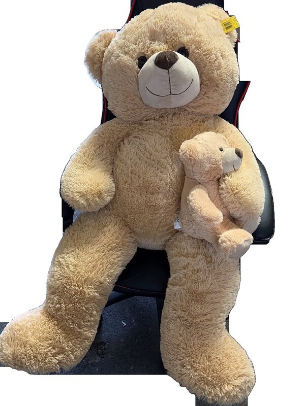 Plüschtier Teddybär 2 Stück beige große und kleine Größe – Bild 1