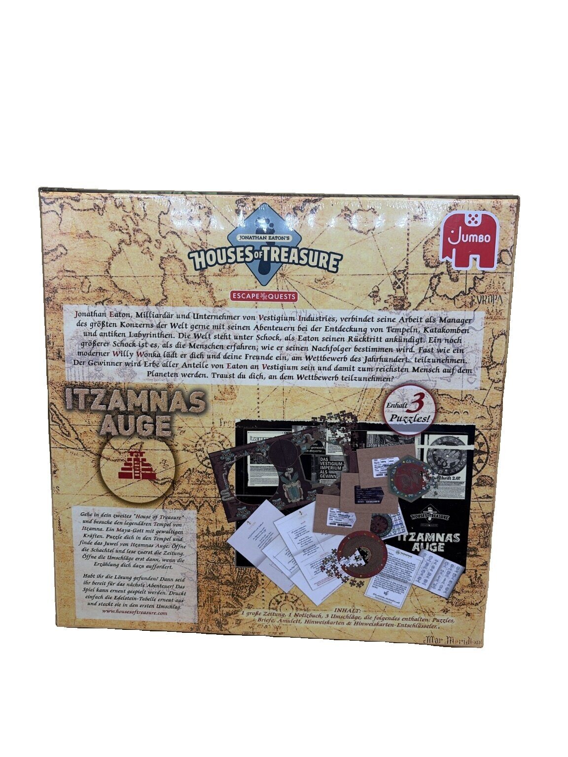 Jumbo Houses of Treasure Itzamnas Auge Brettspiel 3 Puzzles – Bild 2