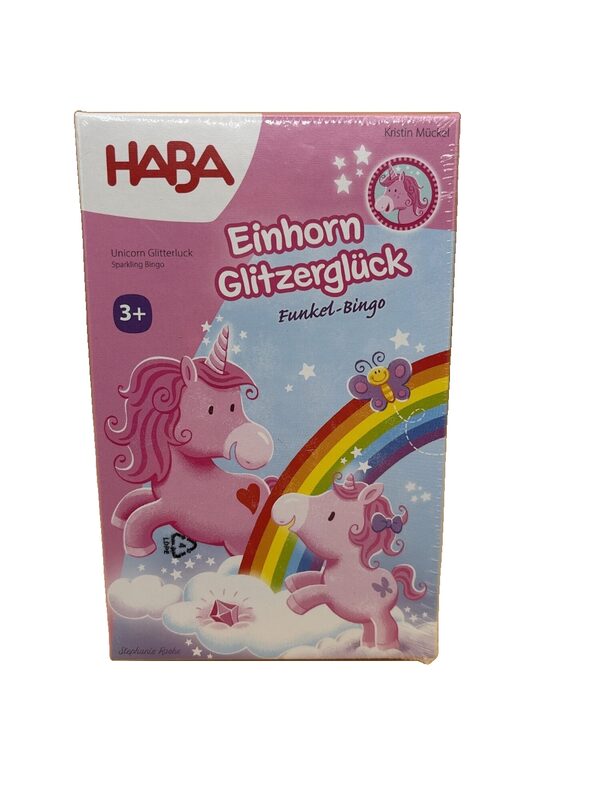 HABA Einhorn Glitzerglück Bingo-Spiel 45 Wolkenkristalle – Bild 1