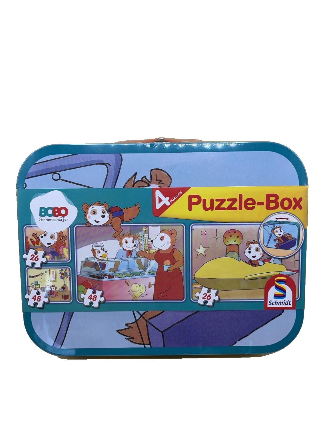 Schmidt Puzzle 4-teilig Bobo Siebenschläfer 26 und 48 Teile