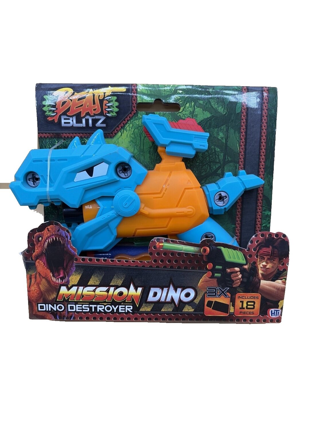 Beat Blitz Mission Dino Dino Destroyer Spielzeugpistole 18-teilig