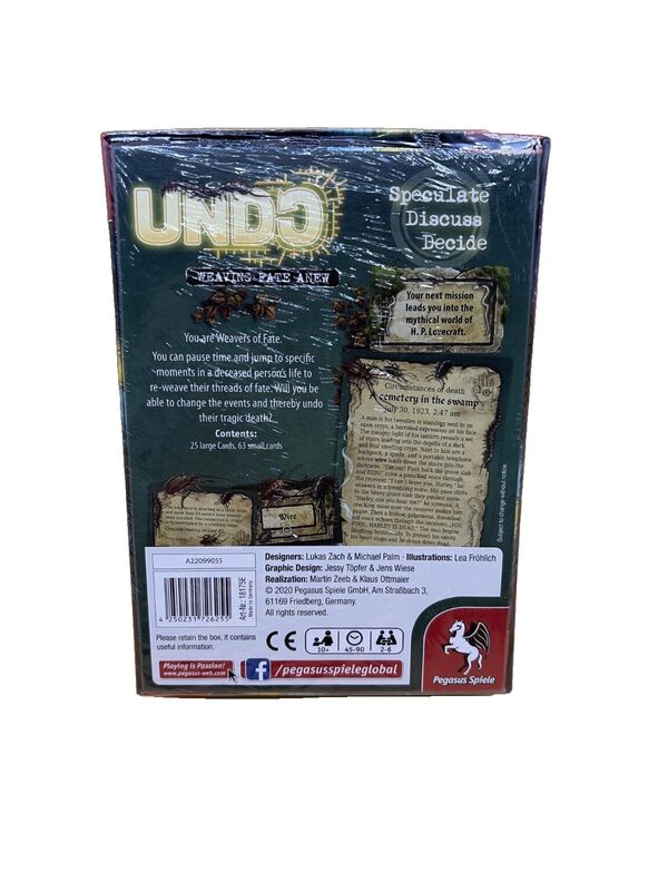 Pegasus Spiele Undo Brettspiel 90 Karten 2-6 Spieler – Bild 2
