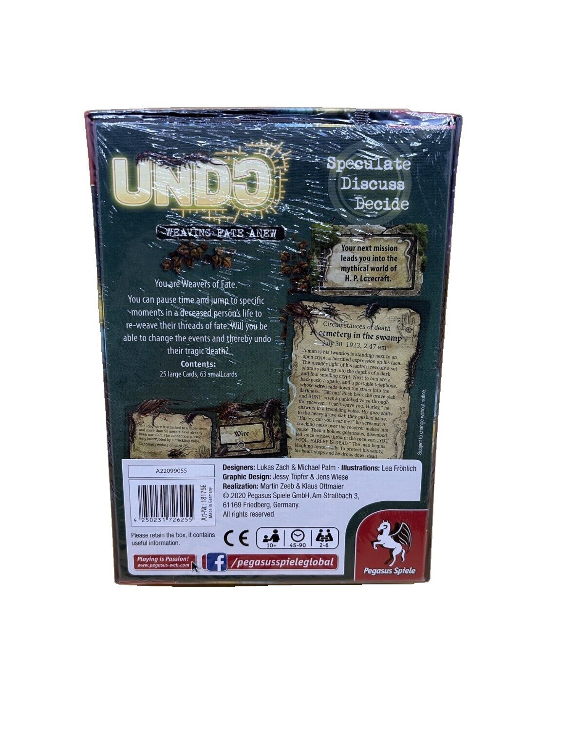 Pegasus Spiele Undo Brettspiel 90 Karten 2-6 Spieler – Bild 2
