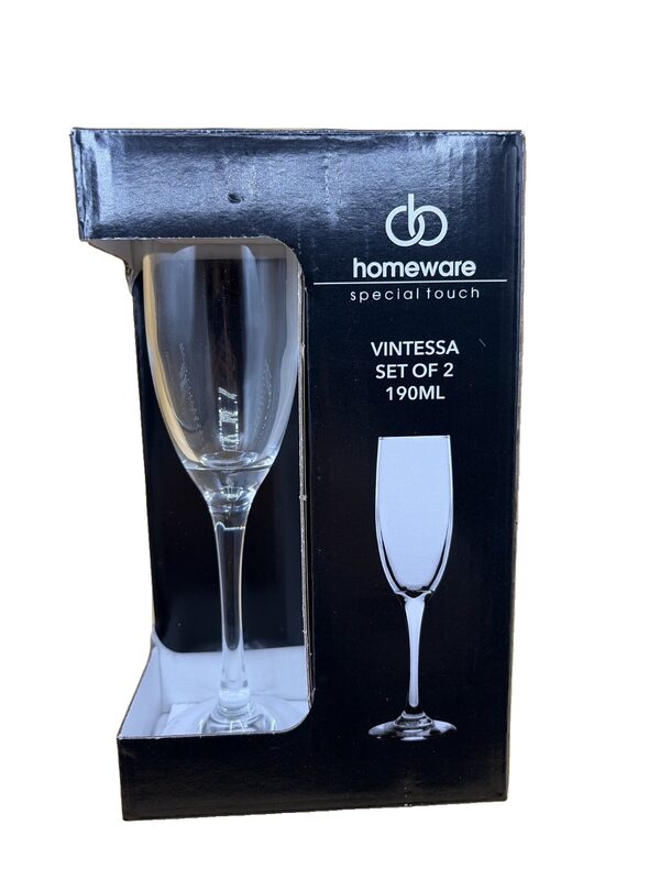 homeware VINTESSA Sektglas 2-teilig 190 ml