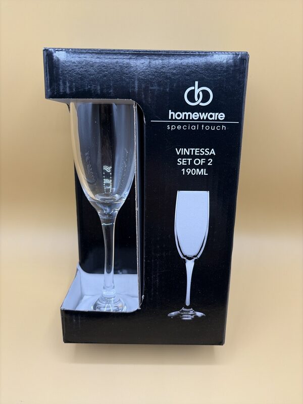 homeware VINTESSA Sektglas Set 2-teilig 190 ml
