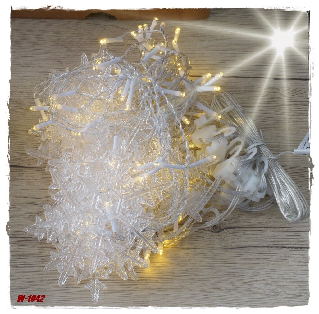 Lichterkette mit Schneeflocken