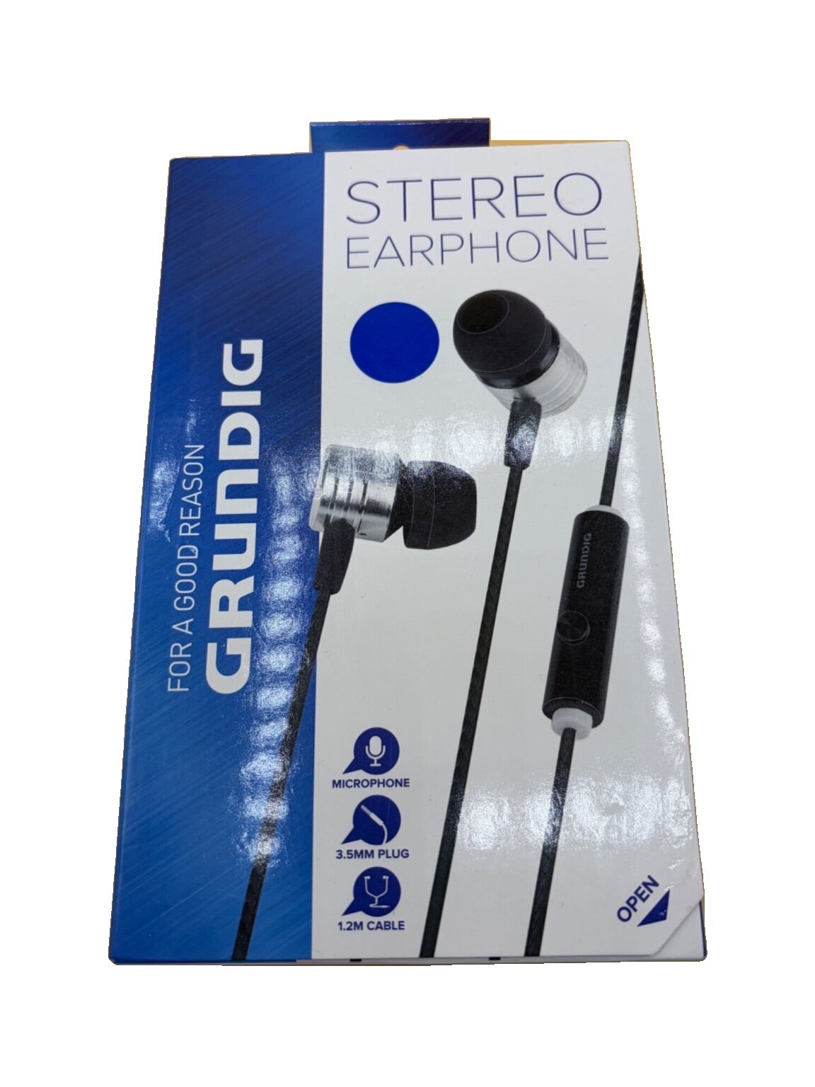 Grundig Stereo Earphone mit Mikrofon 1,2m Kabel