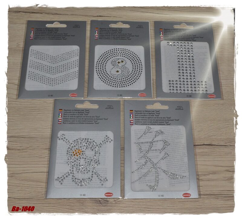 Strass-Bügelmotive (6er Set) – Produktbild