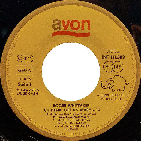 Roger Whittaker – Ich Denk' Oft An Mary (Single) – Bild 3