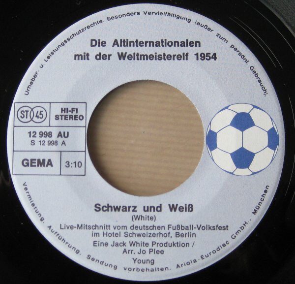 Die Altinternationalen Mit Der Weltmeisterelf 1954 – Singen Die Deutsche Fußballnationalhymne (Single) – Bild 3