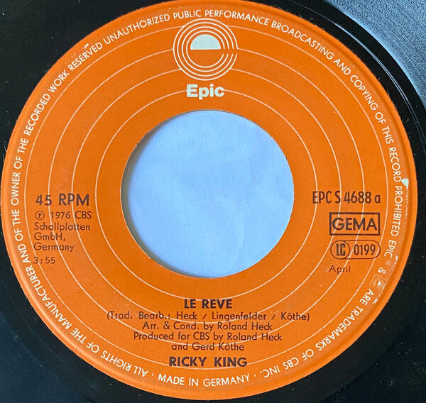Ricky King – Le Rêve (Single) – Bild 3