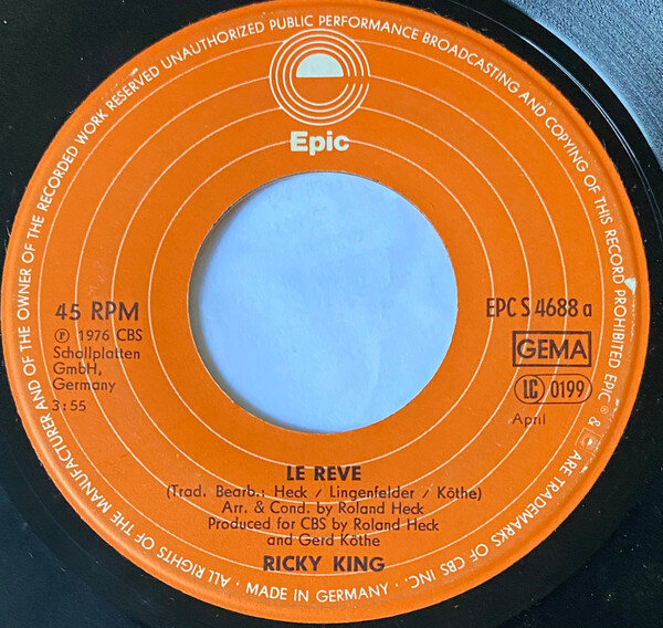 Ricky King – Le Rêve (Single) – Bild 3