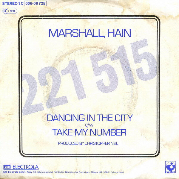 Marshall, Hain* – Dancing In The City (Single) – Bild 2