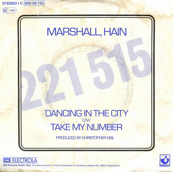 Marshall, Hain* – Dancing In The City (Single) – Bild 2