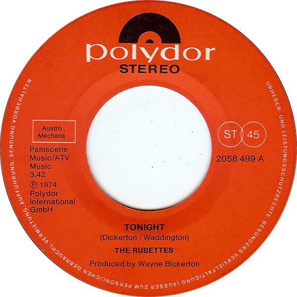 The Rubettes – Tonight (Single) – Bild 2