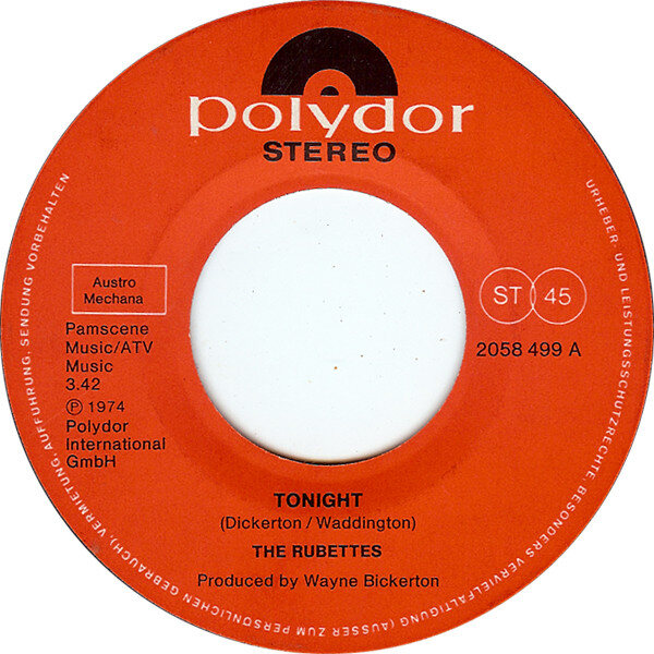 The Rubettes – Tonight (Single) – Bild 2