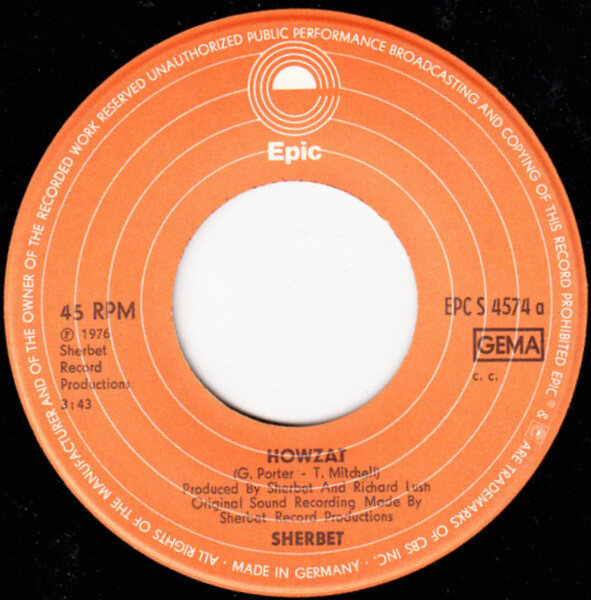 Sherbet – Howzat (Single) – Bild 3