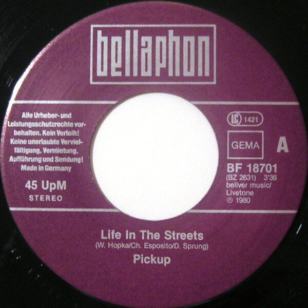 Pickup (2) – Life In The Streets (Single) – Bild 2
