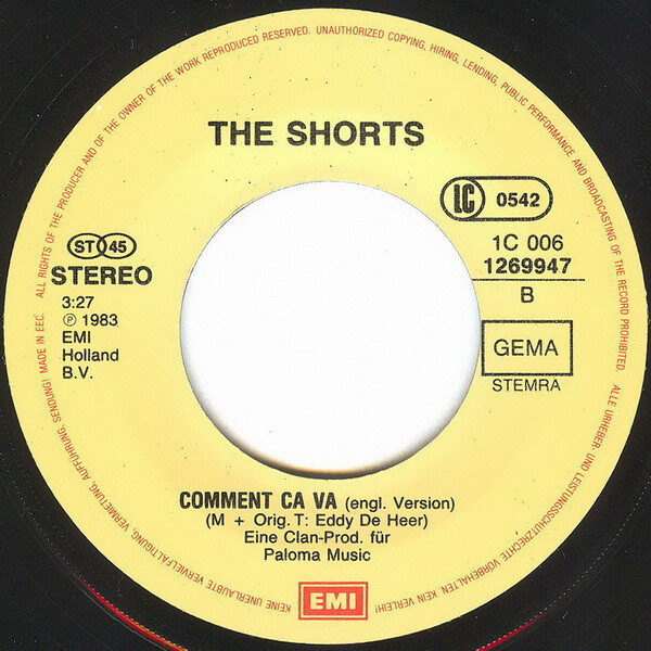 The Shorts – Comment Ça Va (Single) – Bild 4
