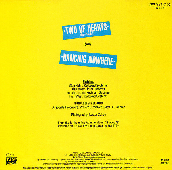 Stacey Q – Two Of Hearts (Single) – Bild 2
