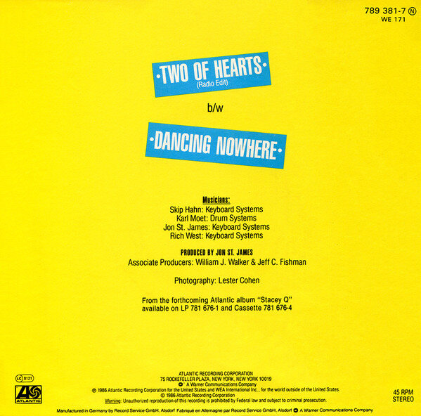 Stacey Q – Two Of Hearts (Single) – Bild 2