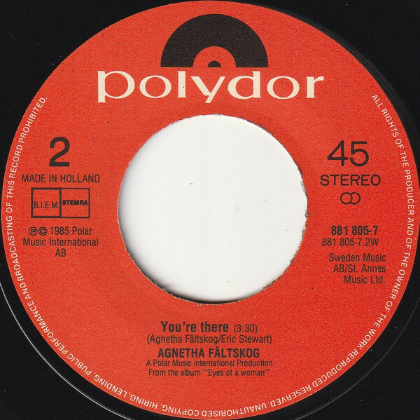 Agnetha Fältskog – I Won't Let You Go (Single) – Bild 4